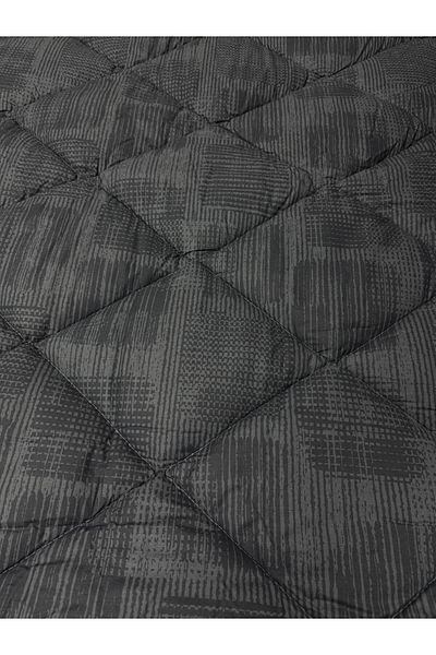 Clasy 100% Cotton Ranforce Single Quilt Double Sided Gray-Milk Brown Plain Pattern