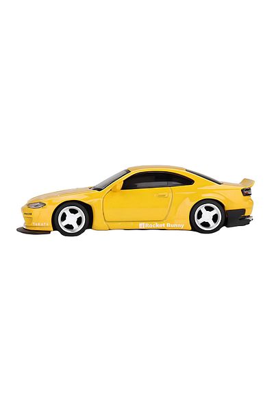 TOYFEST سيارة ميني جي تي 1/64 نيسان سيلفيا (S15) صاروخ باني برونزي أصفر قابل للجمع نموذج سيارة معدني