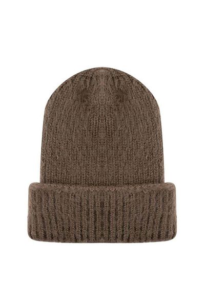 RİVUS Corded Knitwear Beret with Embroidery Detail - Khaki