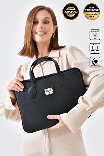 Vardo [ Isim Yazılabilir ] Nıkı Uzun Askılı '' Macbook Air Pro 13/13.3/14 Inç Laptop Ve Evrak Çantası