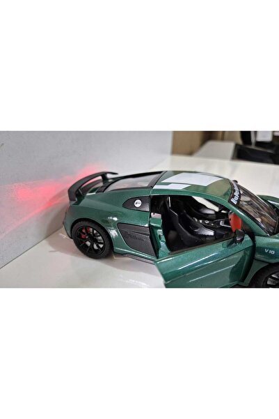 Hepsilazım Metal Model Araç Audi R8 Modifiye Spor Işıklı Sesli Oyuncak Araba 20 Cm R 8 Audi Performance