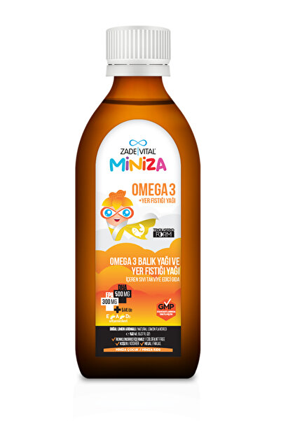 Zade Vital MİNİZA OMEGA 3 & YER FISTIĞI YAĞI (150 ml) 1 şişe