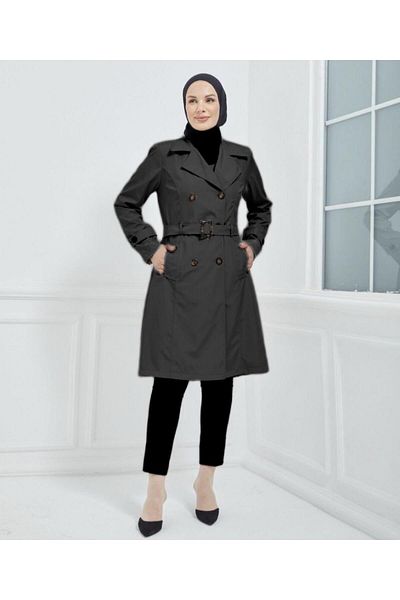 GLR&GYM Summer Plus Size Lined Sheriff Women's Trench Coat - Seasonal