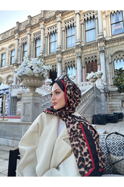 LEAUDER WOMEN Şal din voile importat cu model leopard