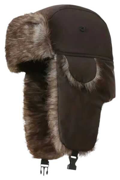 Uniquetrenders Καπέλο πιλότου Unisex Thermal βελούδινο γούνινο