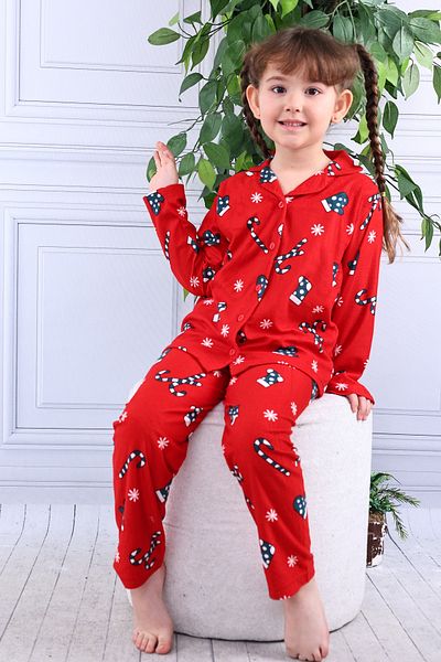 KAPİKİDS New Year's Concept? Hand-Held? Suede Soft Girl's Pajama