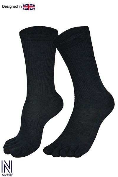 NORFOLK Чорапи Bruges Merino Wool против гъбички и миризма, 1 чифт, черни