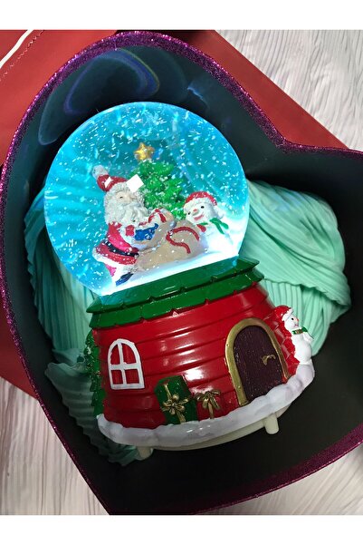 GA Mark Yılbaşı Müzikli Işıklı Püskürtmeli Kar Küresi Noel Baba Büyük Boy HED...