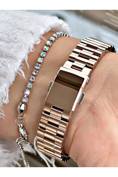 Ferrucci Rose Gold Color Classic Plain Model Women's Wrist Watch + Bracelet