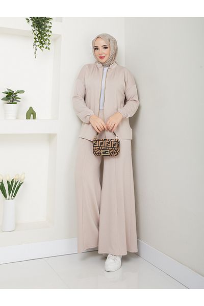 Moda Krash Modal Fabric Cardigan Sports Suit