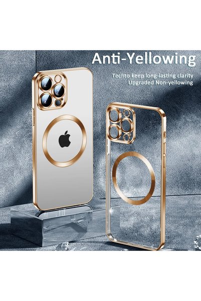 casetube حافظة لهاتف Apple iPhone 15 Pro Max ذات حواف ملونة ومطلية بالبلاتين ...