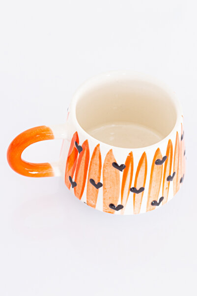 Bally Home Set of 2 Handmade Ceramic Heart Patterned Mug