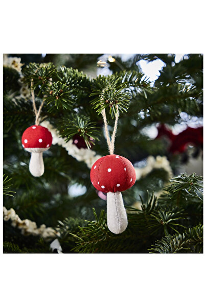 IKEA Tree Ornament, Red, 8 Pieces