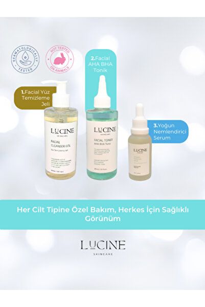 lucine skincare LEKE KARŞITI VE CİLT TONU EŞİTLEYİCİ BEYAZLATICI 3'LÜ BAKIM SETİ