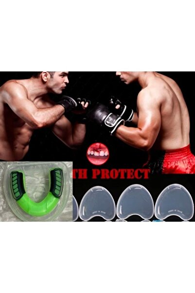 KdrElektronik Silikon Dişlik Boks, Kick Boks, Basketbol Diş Ağız Koruma Yeşil