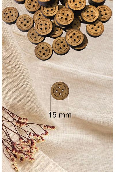 yalıgraf Wooden Button Amigurumi Baby Button 15mm 20 Pieces