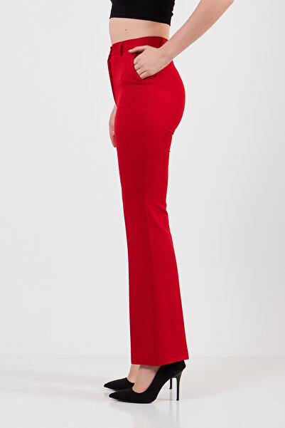 Volanlı KIRMIZI PANTOLON