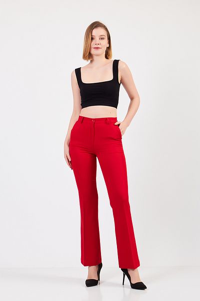 Volanlı Red Pants