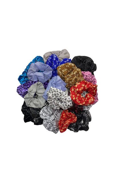 Merve Women's 10-Piece Satin Hair Rubber Buckle 10 Pieces