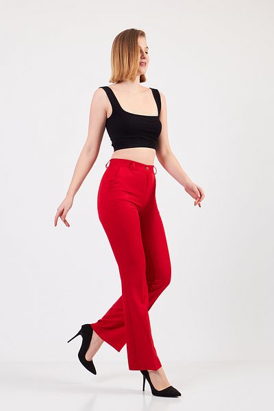 Volanlı Red Pants