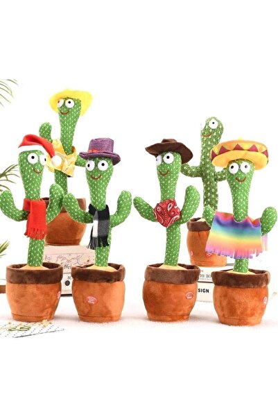 TİVENS Oynayan Konuşan Taklitçi Işıklı Kaktüs Oyuncak Oynayan Konuşan Kaktüs