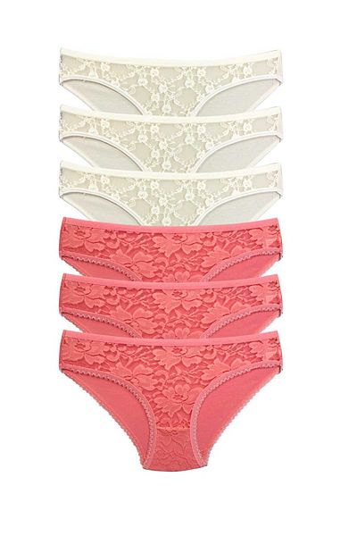 Mu Art 6 Pieces Lace Front Transparent Women's Slip Panties S35