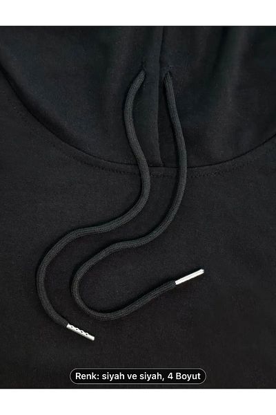 NEW TRENDY COLLECTİON Оригинален комплект спортно облекло с лого за всеки ден - дишащ суитшърт с кръгло деколте и анцуг