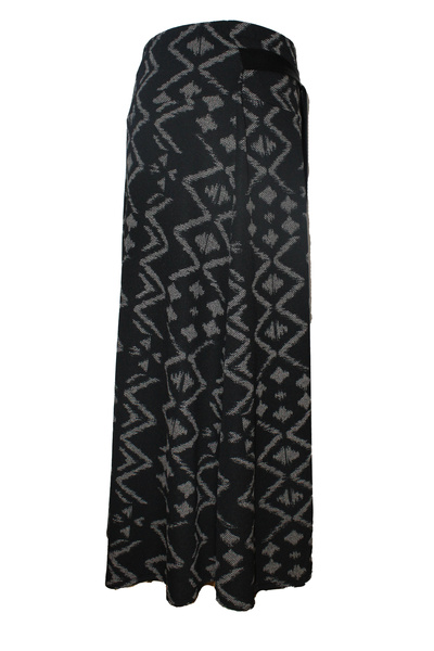 HESNA Women's Seasonal Elastic Leopard Pattern Black Skirt