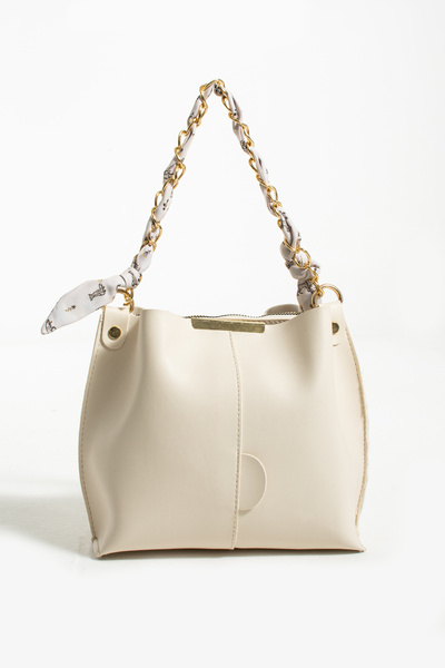 Yerli Дамски аксесоар за шал и верижка Мека кожена чанта с 3 отделения и чант...