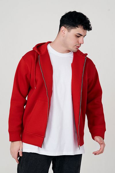 MBEY1989 Mbey Oversize Hooded Zippered Sweatshirt Unisex
