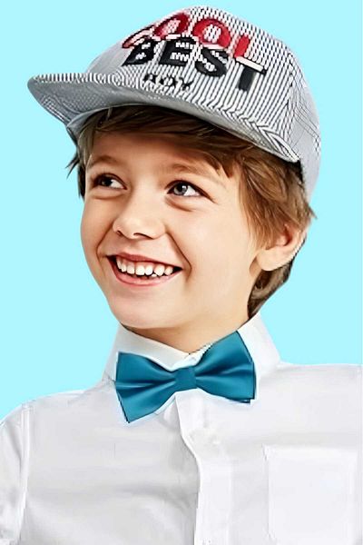 Uniquetrenders Papion din satin de culoare uni pentru baieti