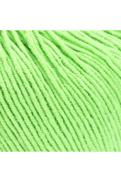 Yarnart Yarn Art Jeans 60 Highlighter Green Amigurumi Πλεκτό νήμα Ζακέτα Πλεκτό νήμα Baby Floss Punch Floss