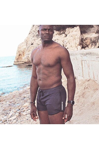 Boomenbex Antrasit Crossfit Şort Külotlu Kısa Siyah Biyeli Cepli Esnek