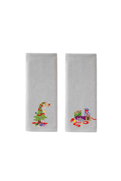 Ursa شجرة الصنوبر والقطة؟ موضوع سبليت عيد الميلاد عيد الميلاد المطرزة 2 حزمة ...