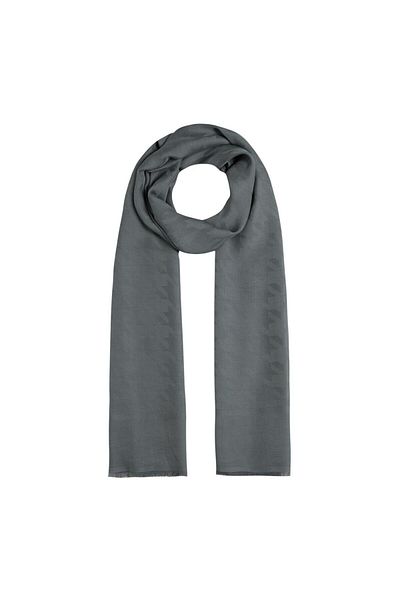 ipekevi Houndstooth Monogram Shawl - Smoked