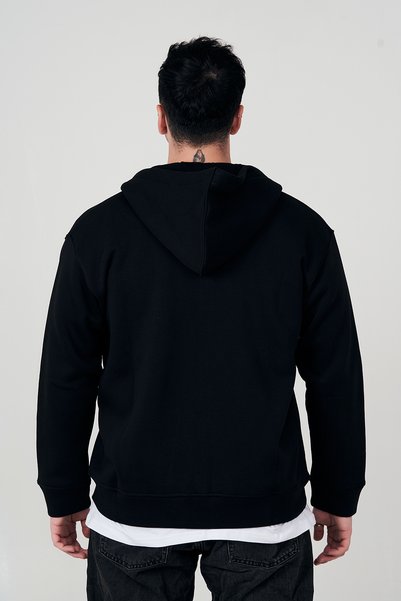 MBEY1989 Mbey Oversize Hooded Zippered Sweatshirt Unisex