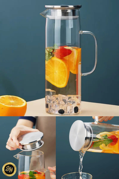 Snow Homs Lüks Borosilikat Cam Sürahi