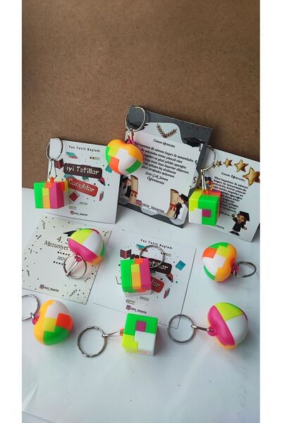 cacatasarım Minecraft LEGO Anahtarlık 15 Adet Karne Hediyesi Mezuniyet Hatıra...