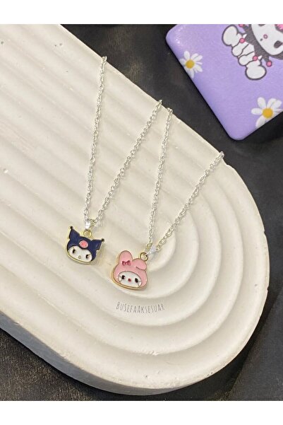 BuSefa Accessory Kuromi ve My Melody 2’li Arkadaşlık Kolyesi
