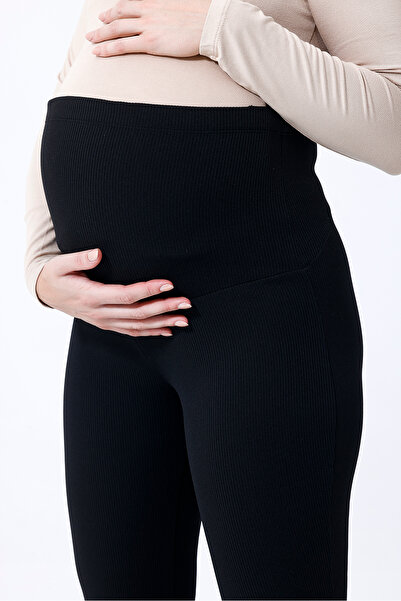 bodin Fitilli Kışlık Termal Şardonlu Sıcak Tutan Esnek Beli Ayarlanabilir Ispanyol Paça Hamile Tayt F18