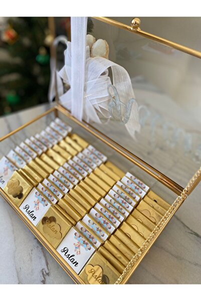 PERİ Bebek Hediyelik Hoşgeldin Bebek Çikolata Kutusu Ayıcıklı Set 70 Adet Çik...