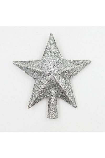 enyareshome Silvery Silver Color Christmas Tree Star, Peak Star 14.5X14Cm