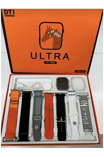 DigiMonster Watch 9 49mm 7 Kordon Hediyeli 7in1 Spor Sağlık Sensörlü iOS Andr...