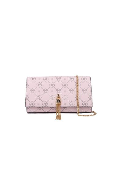LAMBERTİ Embossed Tassel Clatch
