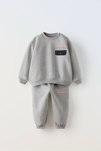 MİO Costum dublu gri bleumarin cu 3 fire pentru baieti