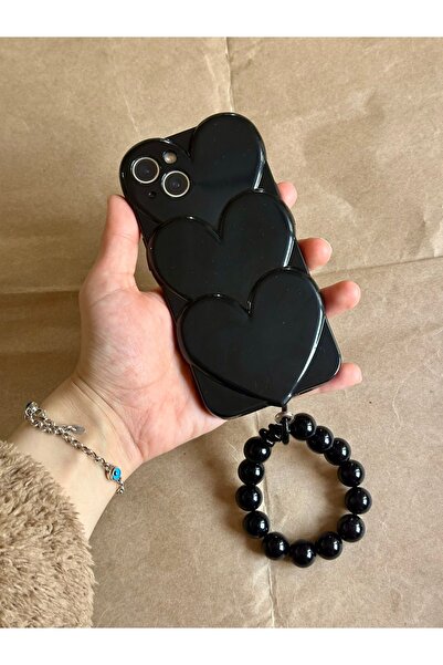 HYPERSOFT Iphone 15 Plus ve 14 Plus (6.7 inç) Uyumlu Boncuk Bileklikli Parlak...