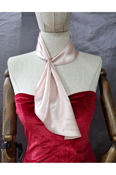 Qrsln Ronja Satin Scarf - Neck Collar Powder Tie