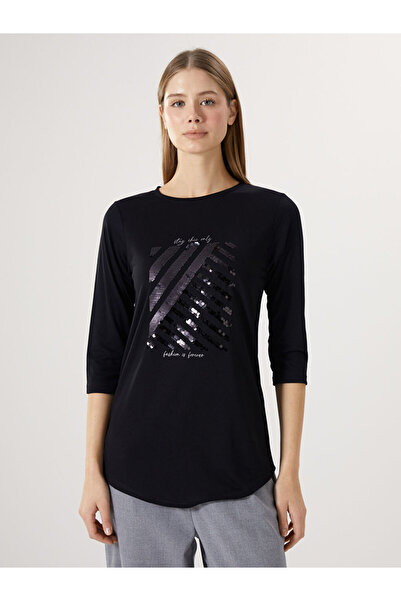 LC Waikiki Sparkling Selections from Shining Store |   Crew Neck Embroidered Women's Blouse