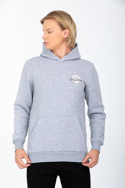 DYNAMO Men's Grimelange Hooded Kangaroo Pocket Ribbed Regular/Normal Cut Cotton Sweatshirt 6740