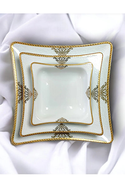 çaymekani Pars 36 Parça 12 Yemeklik 12 Tatlılık 12 Çorbalık Gold Yemek Takımı...